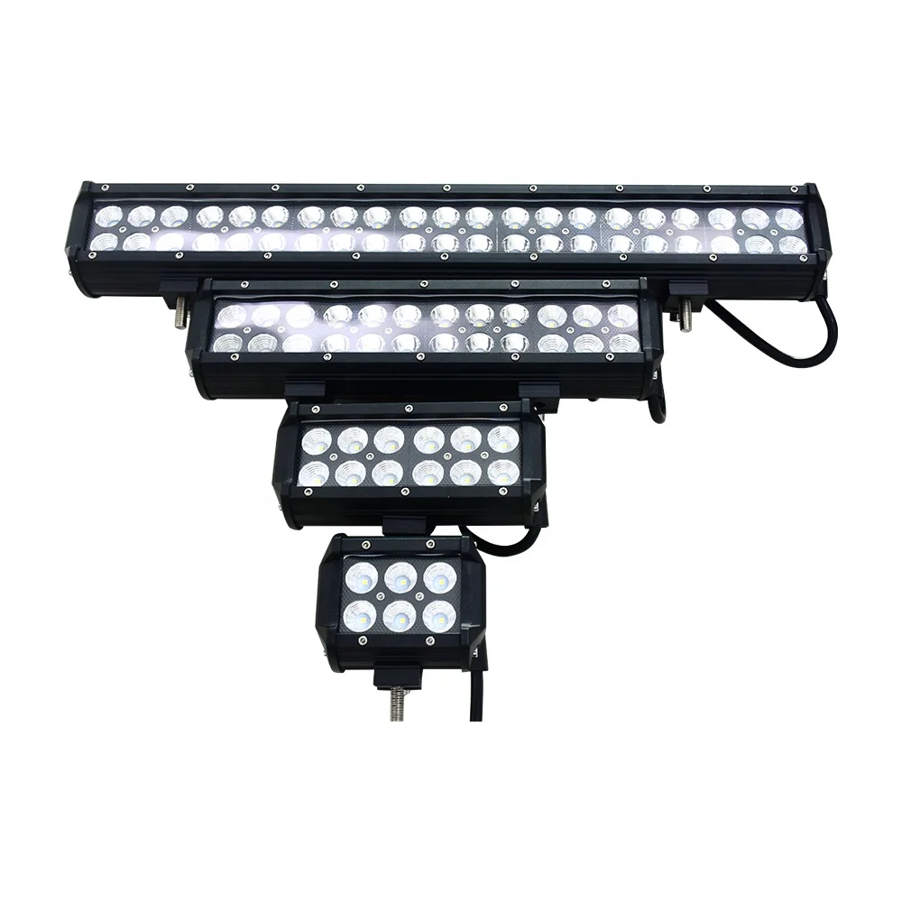 New Full Black 20Inch DC12V 24V Input Car 126W CREES LED Offroad Light Bar Flood Spot Combo Beam