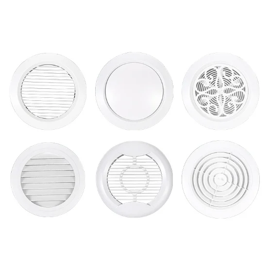 Factory 4 Inch Round Vent Cover Air Vent for Bathroom Office Home HVAC Vent Duct Cover ABS Louver Grille Cover