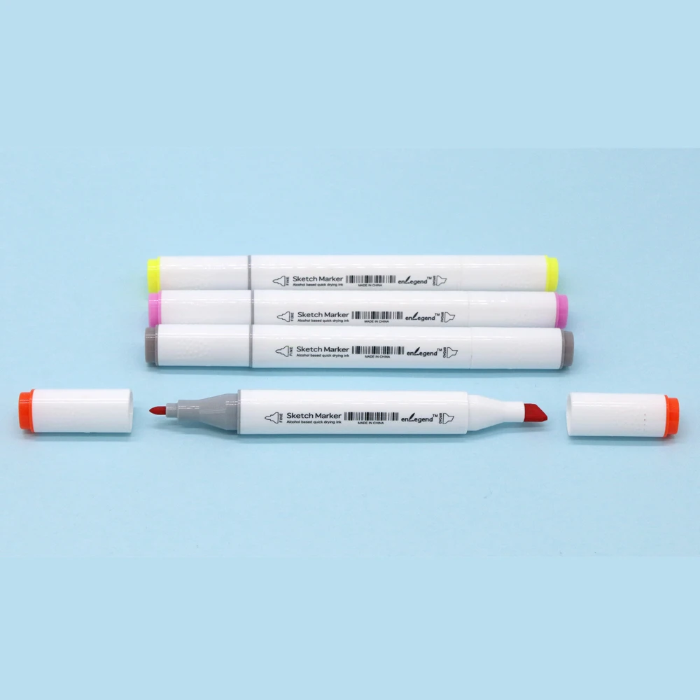 Hot Sale High Quality Double-side Washable 12/24/36/48/60 Smooth Colors Water Based Art Marker Set with Portable Barrel