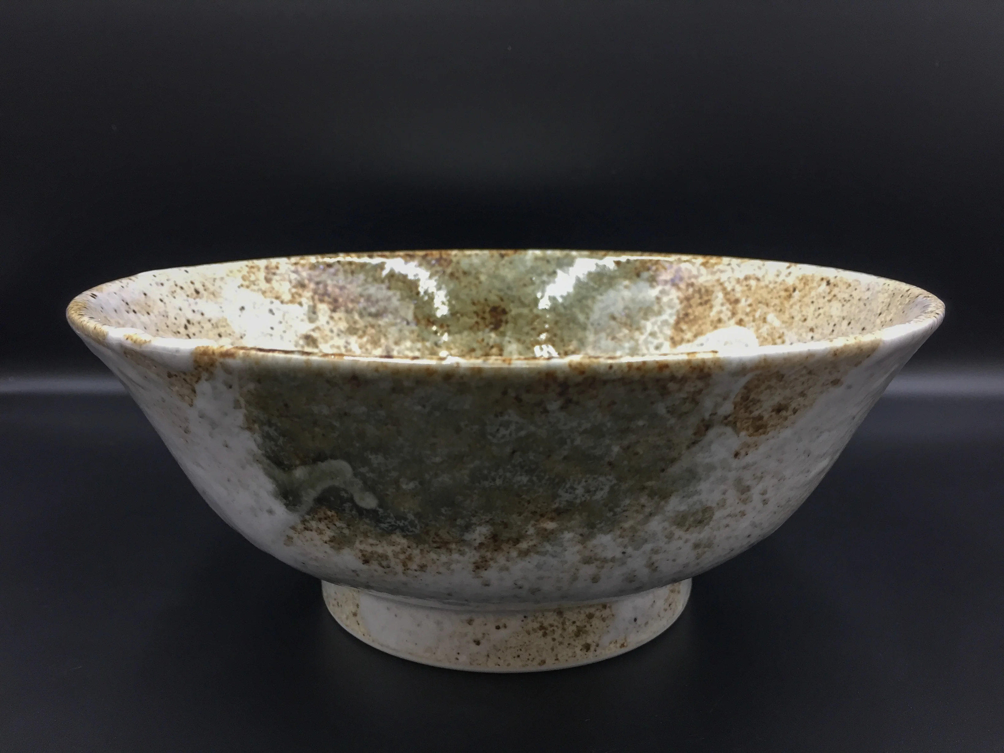 Japanese easy care style variety designs ceramic round noodle bowl