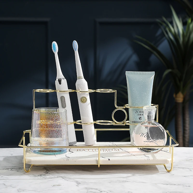 Bathroom Accessories Metal Toothbrush Stand Diatomite Toothpaste Holder