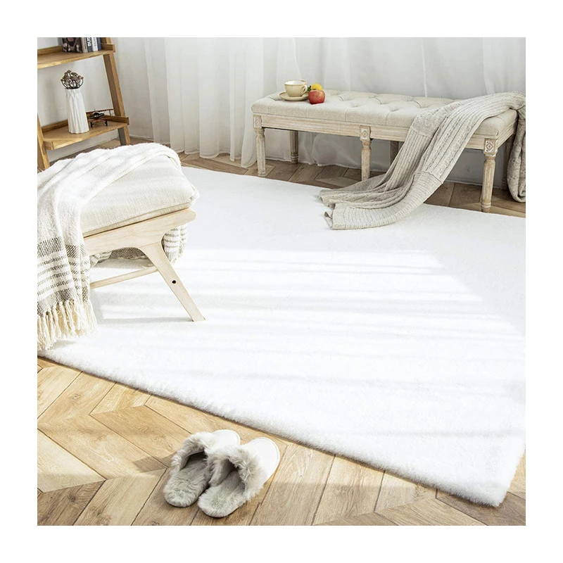Home Deco Ultra Super Soft Faux Rabbit Fur Rug Sheepskin Rug Area Rugs Carpet For Living Room