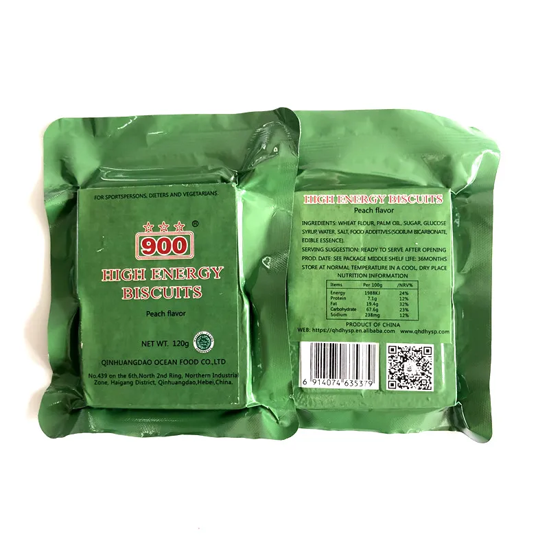 Высокоэнергетический сжатый печенье для экстренного использования для активного отдыха рыбалки кемпинга богатое питание военного качества