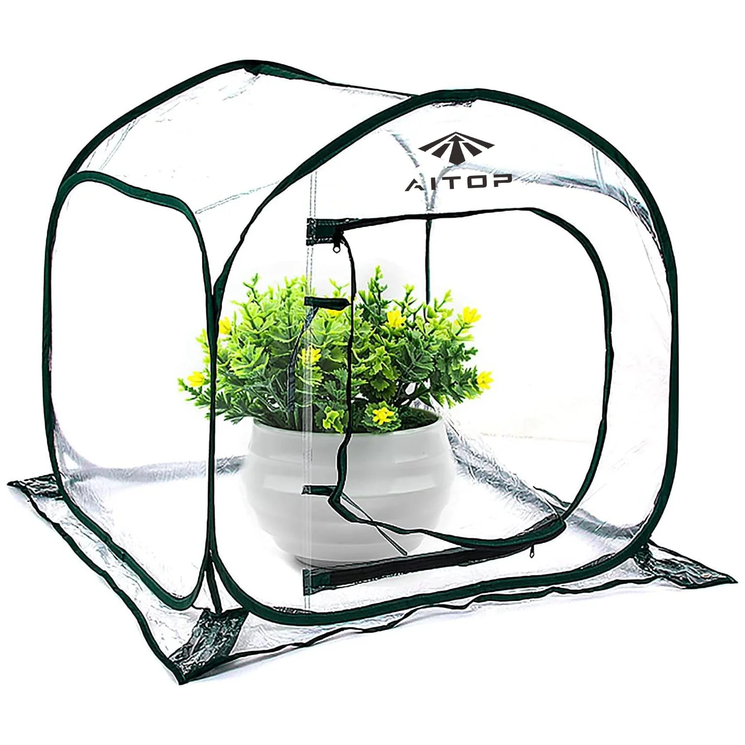 Transparent PVC Mini Pop Up Portable Greenhouse with Clear Cover Protected Plant Grow House Plant Grow Tent