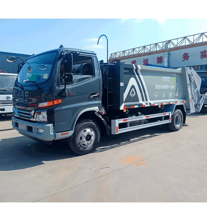 Китай JAC 4x2 контейнер для сбора отходов небольшой мусорный уплотнитель грузовик