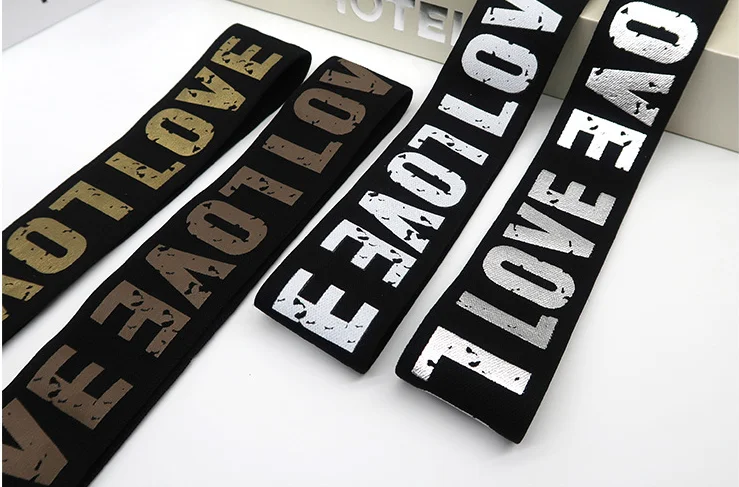 Factory Direct sales stretch printing elastic cord Elastic nylon elastic ribbon jacquard elastic band customized accessories