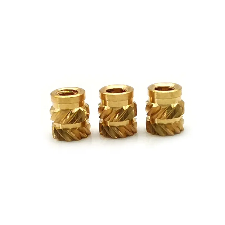 China Manufacturer M2 M3 M4 M5 M6 M8 Brass Threaded Insert Nut Knurled Inserts Nut