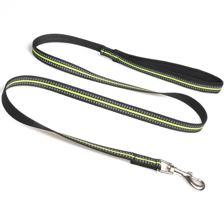 Wholesale Custom Brand Neoprene padded Pet Dog leads Adjustable Nylon Reflective Pet Dog Collar with Matching Leash