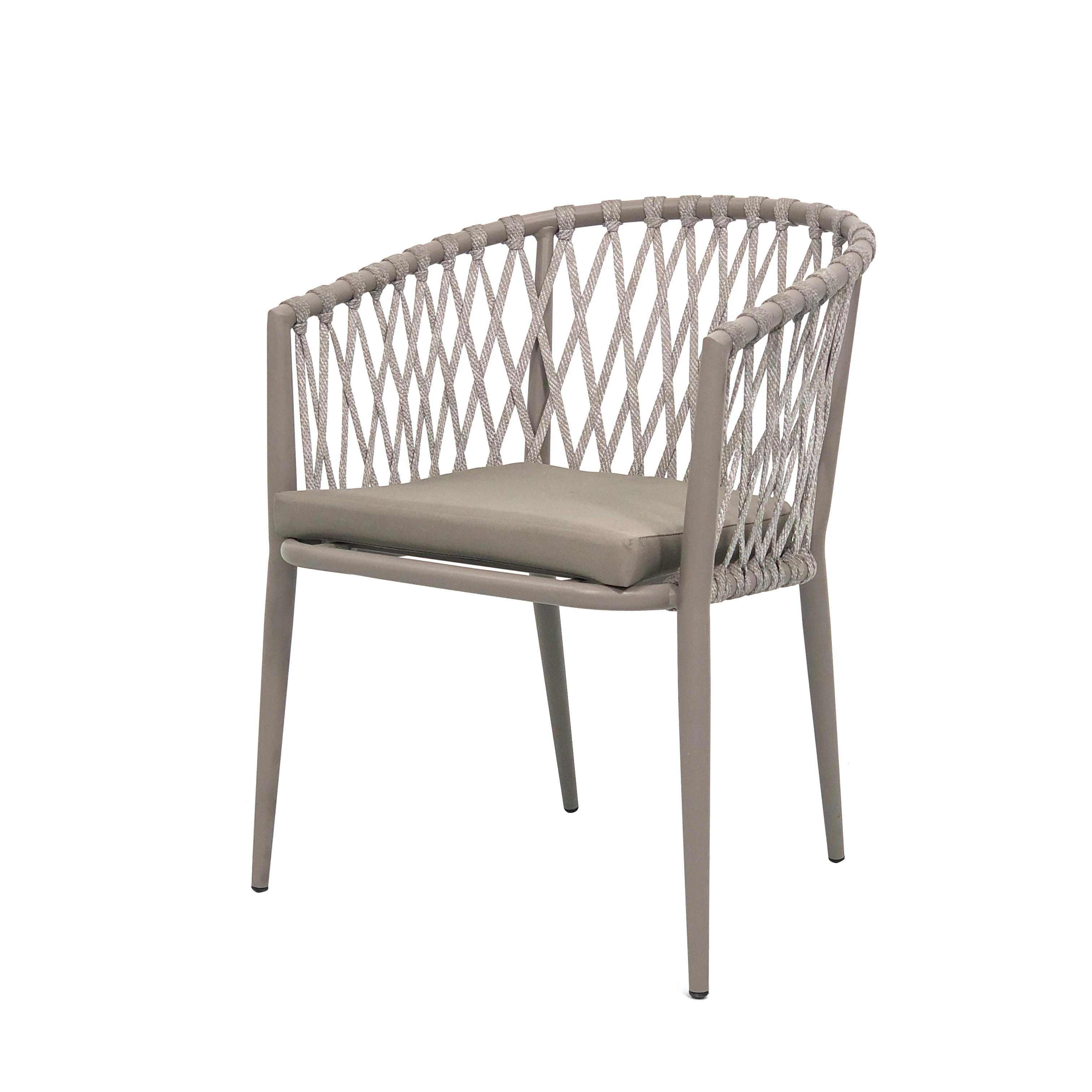 Современная уличная мебель для балкона алюминиевый кофейный обеденный стол веревочный стул комплект садовой мебели