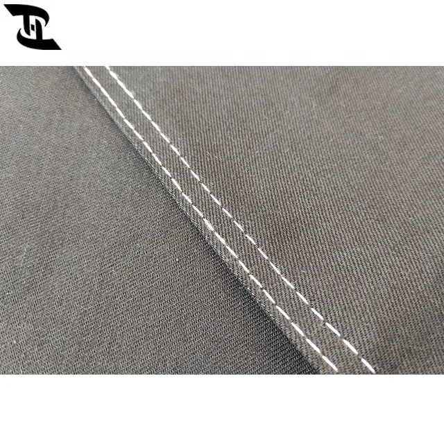 Wholesale cotton lycra satin stretch denim jeans fabric black and textile for clothing YH1275H