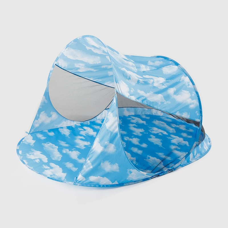 Custom Logo Outdoors Instant Automatic Pop Up Sun Shade Simple 2 Person Camping Beach Cabana Tent Waterproof Beach Shelter Tents