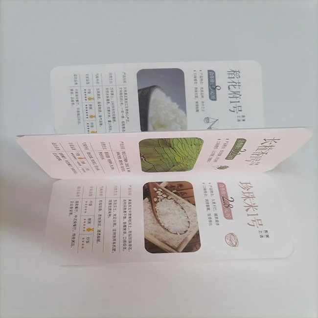 Die Cut Brochure Manual Book Custom Printed Instruction Folding Leaflet food manual