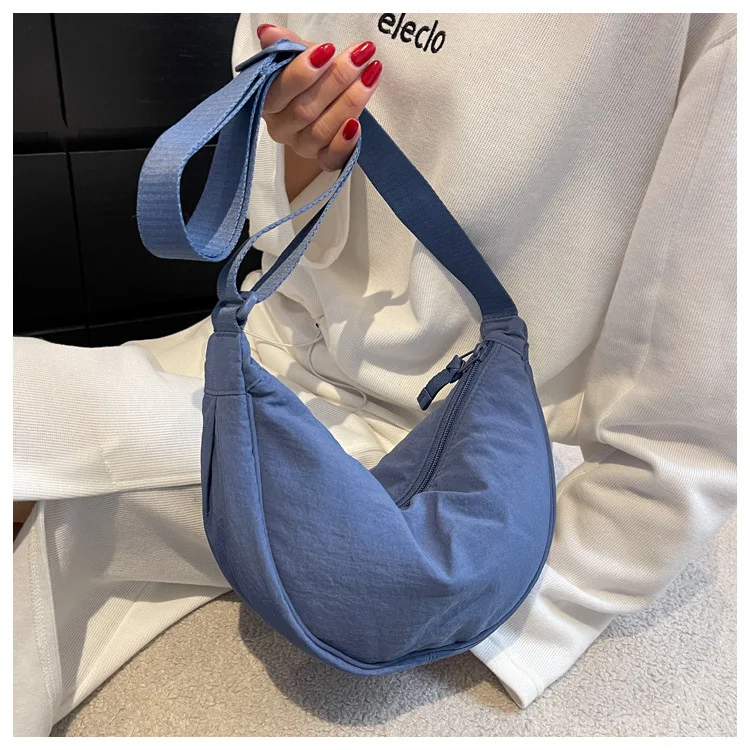 Solid Color Chest Bag For Women Travel Crossbody Female Half Moon Belt Travel Bag Ladies Daily Street Fanny Packs Girls Purse