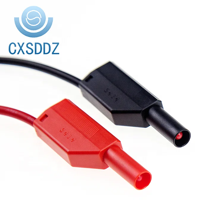 CXSDDZ-S414 Shrouded stackable 4mm safety banana plug test leads
