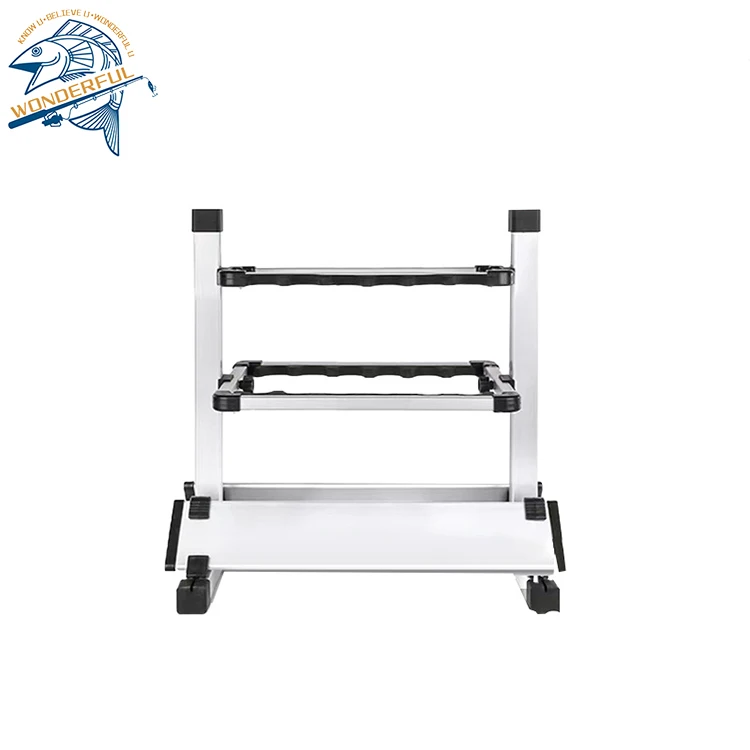 Upgraded High Quality Aluminum Alloy 12 Holes Foldable Fishing Display Support Stand Fishing Rod Rack Stand