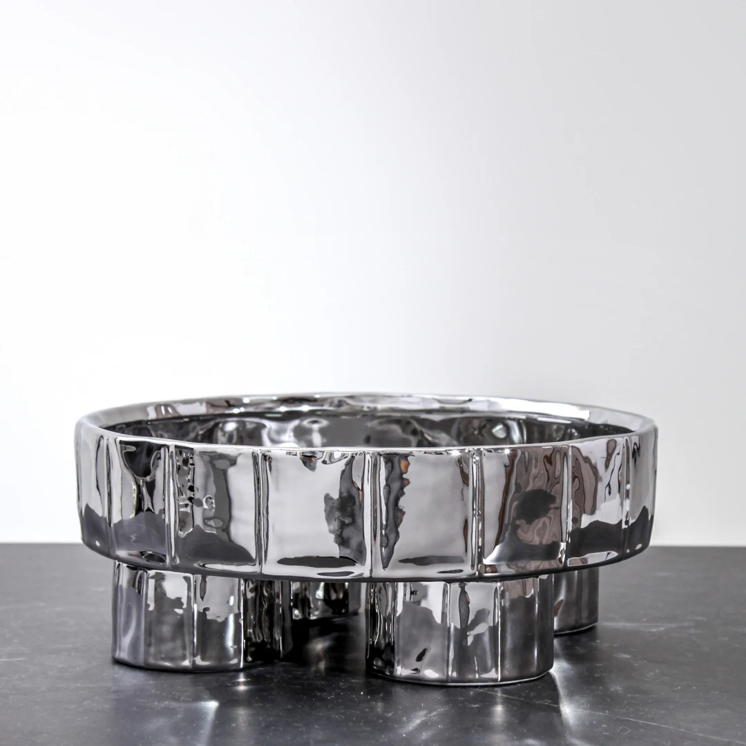 Modern Ornaments Luxury Dry Fruit Food Serving Trays For Living Room and Dining Room