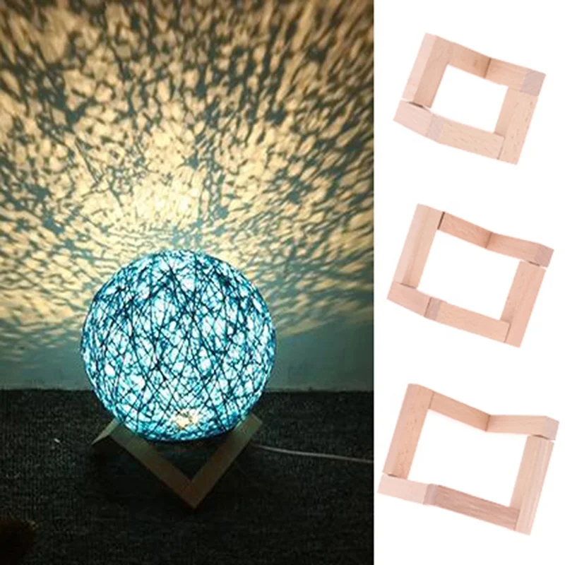 3D Small Night Lamp Moon Lamp Solid Wood Frame Printing Moon Lamp For Bedroom Decoration Birthday Gift