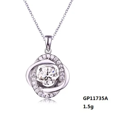 Grace Jewelry Interlocking Dancing Zirconia 925 Silver Ring Earings Bracelet and Necklace Fine Jewelry Jewelry Sets