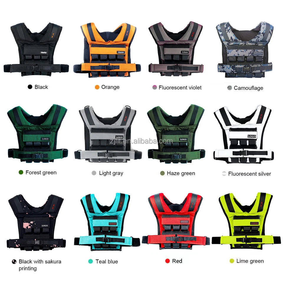 ZJFIT ActEarlier Men Tactical Workout Weight Vests Plate Carrier Weight Loading Vest adjustable Heavy Weighted Vest