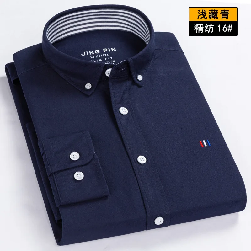 2020 new Spring trendy embroidered Oxford plaid shirts