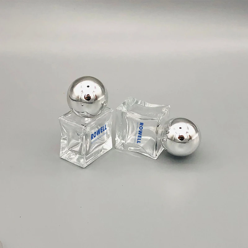 empty 15 ml new design perfume glass bottles package container spray cap perfume bottle with ball shaped colorful lid
