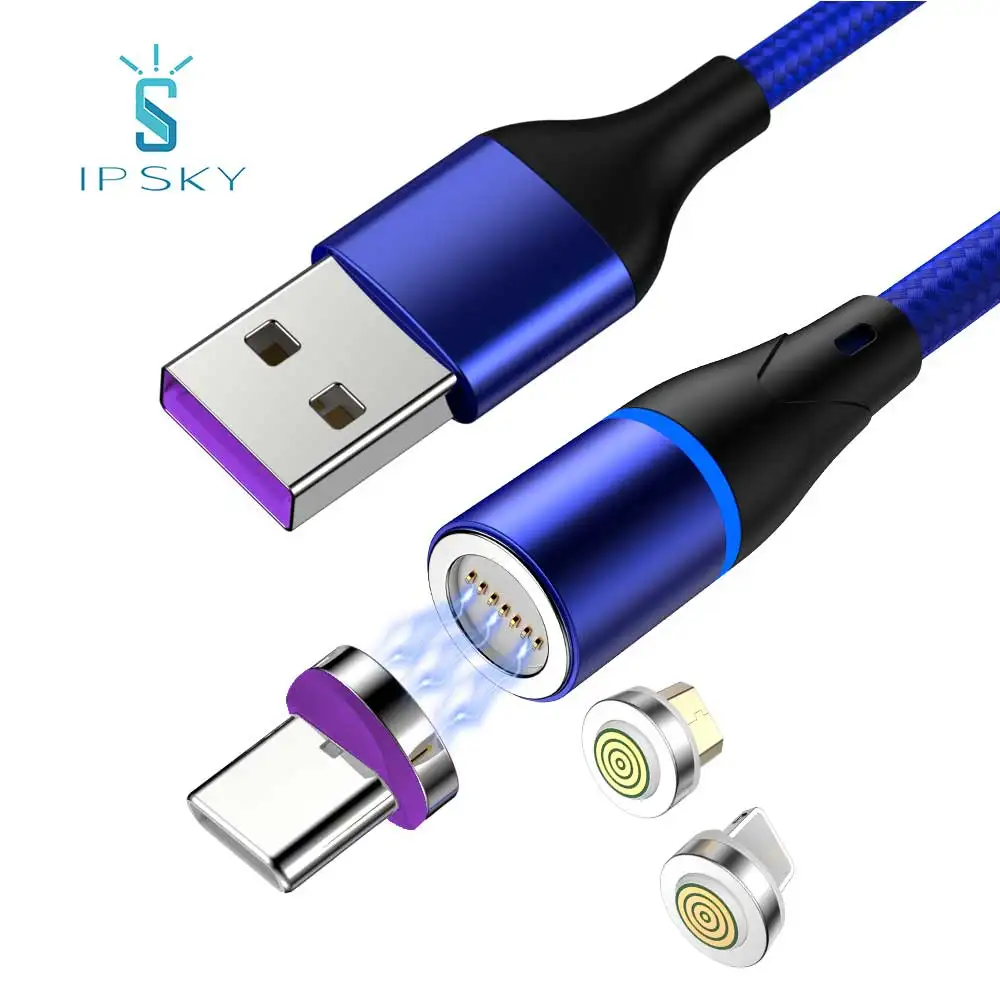 IPSKY mobile phone charging accessories brand quick charger magnetic fast multi 5a charging cable
