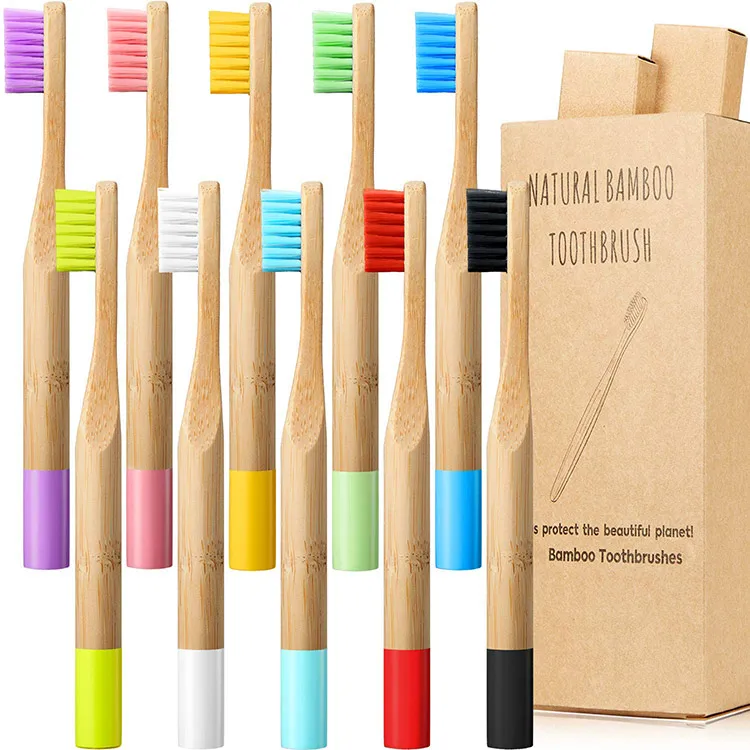 OEM Charcoal Bamboo Toothbrush Custom Logo Bristle Soft Teeth Cleaning Biodegradable Cepillos Dentales Tandenborstel Toothbrush