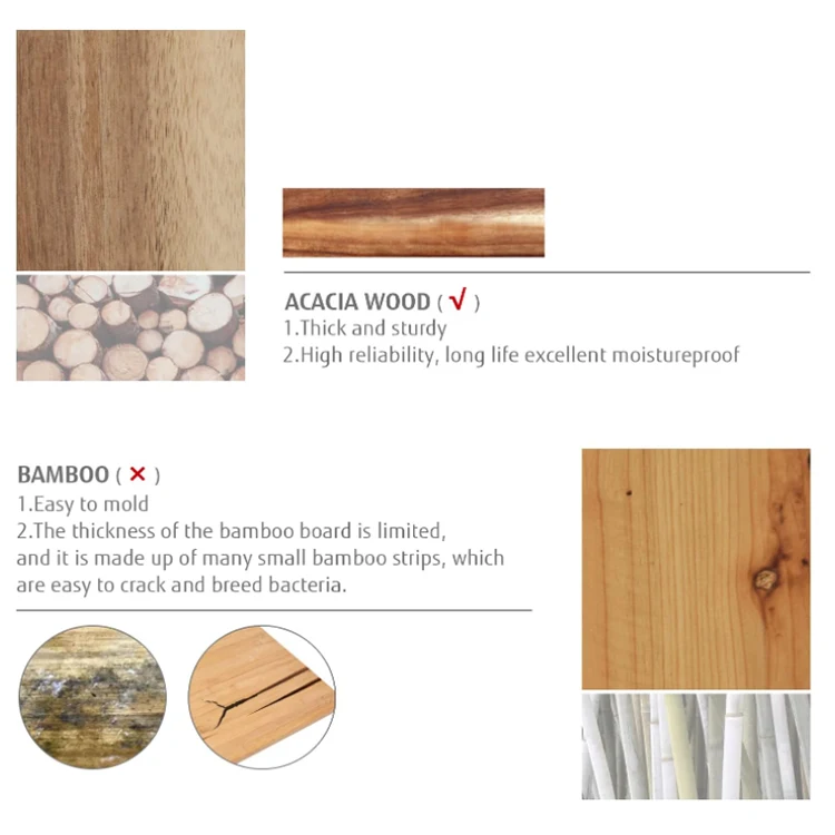 Customized Wooden Cheese Board Set Acacia Wood Large Charcuterie Board with Stainless Steel Knife Set Thick Wooden Server