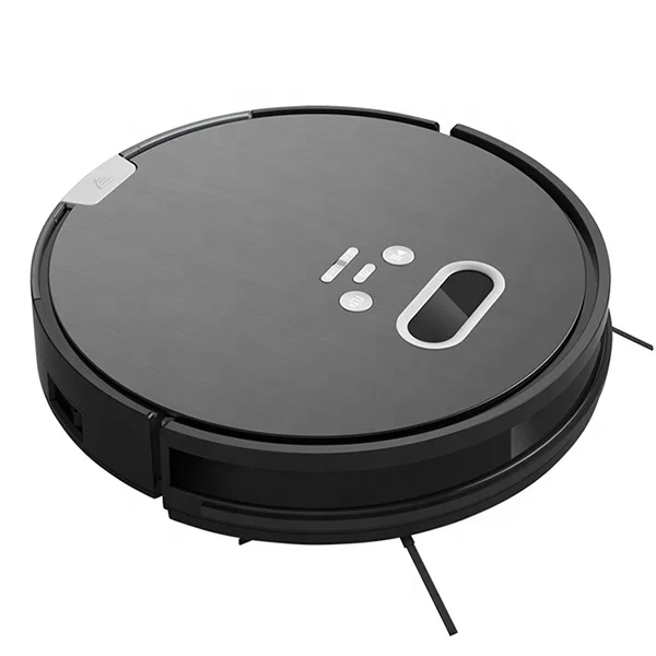 CE certified LCD display screen APP controlled 2 in 1 wet and dry robot vacuum cleaner with Nidec BLDC aspiration motor 1500Pa