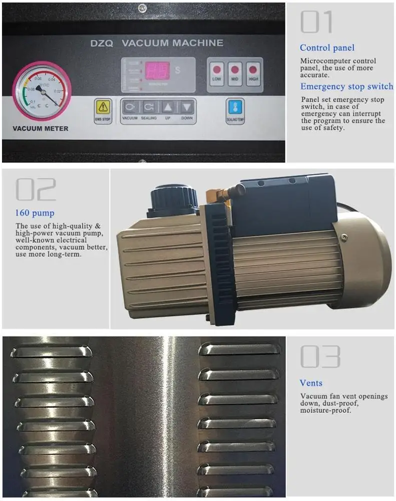 Table top economy food vacuum sealer meat packaging vacuum machine