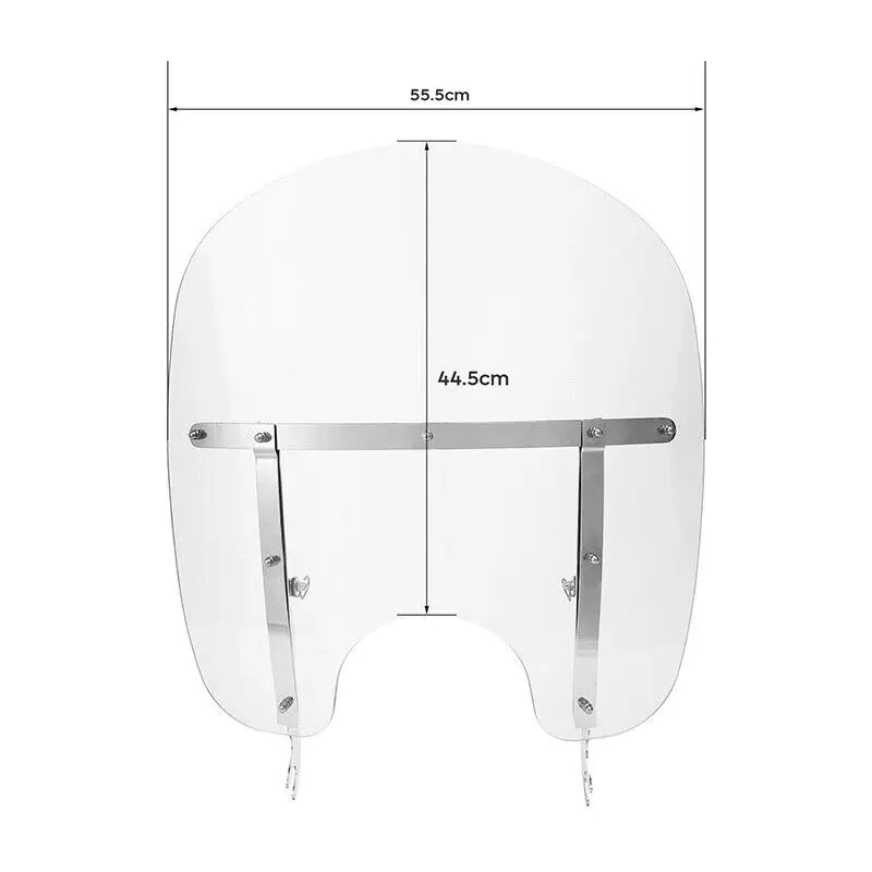 TCMT Clear Windscreen Windshield Chrome & Black bracket Fit For Harley Softail Fatboy FLST Slim FLS Heritage Classic 2000-2017