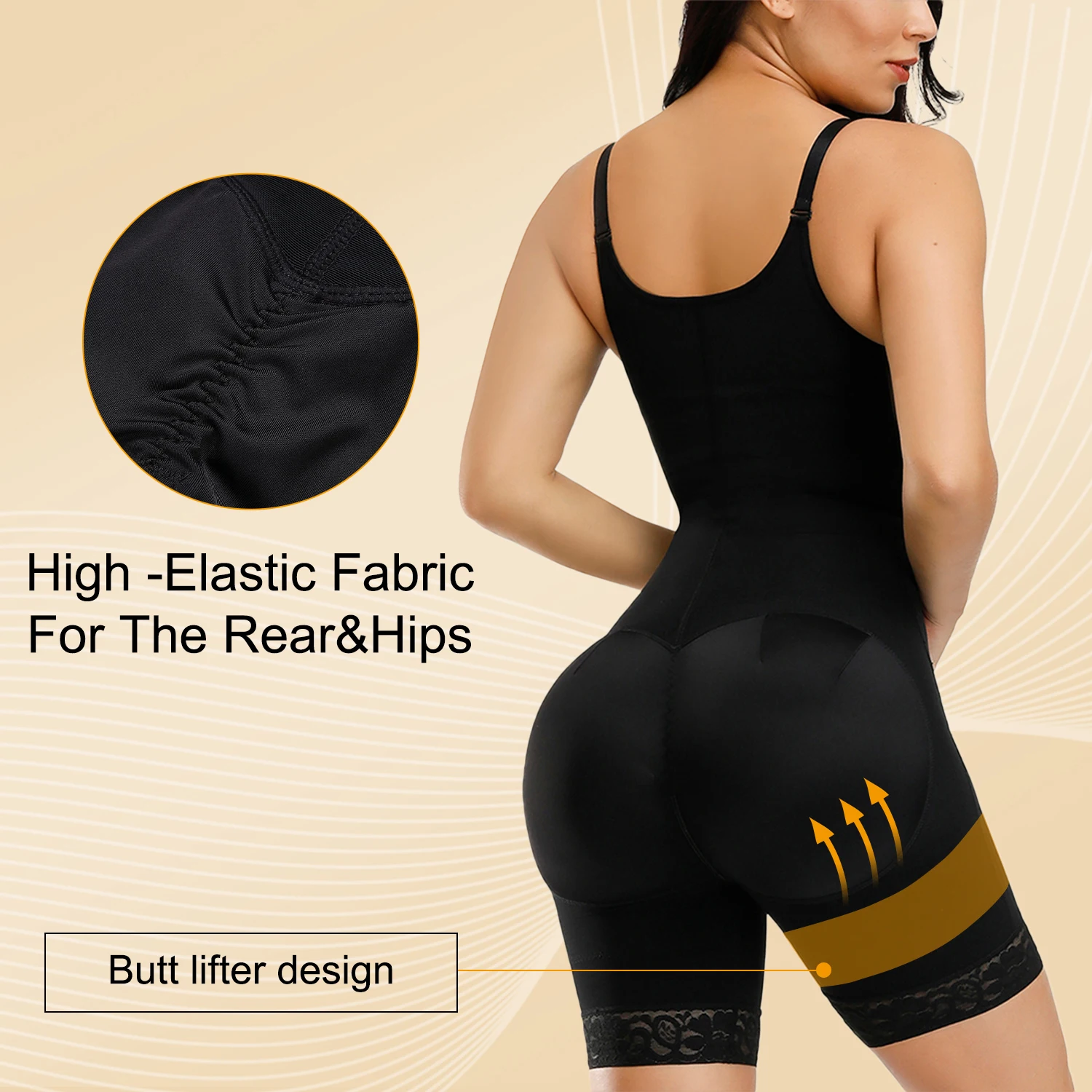 
Hot Sale Zipper Tummy Control Slimming Body Shaper Girdle High Waist Shaper 