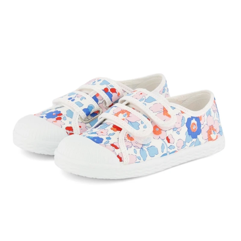 Classical style real leather school type rubber sole kids sport shoes for children casual printed canvas shoes custom