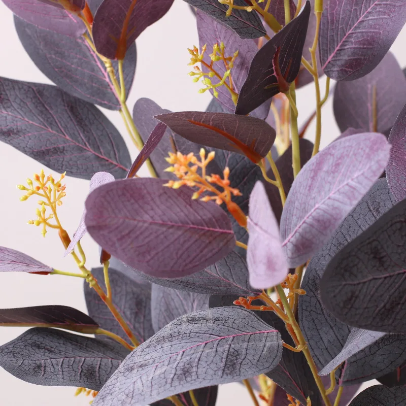 MACTING Simulation Eucalyptus Leaf Heart-shaped Sofa Table Study Vase Flower Arrangement