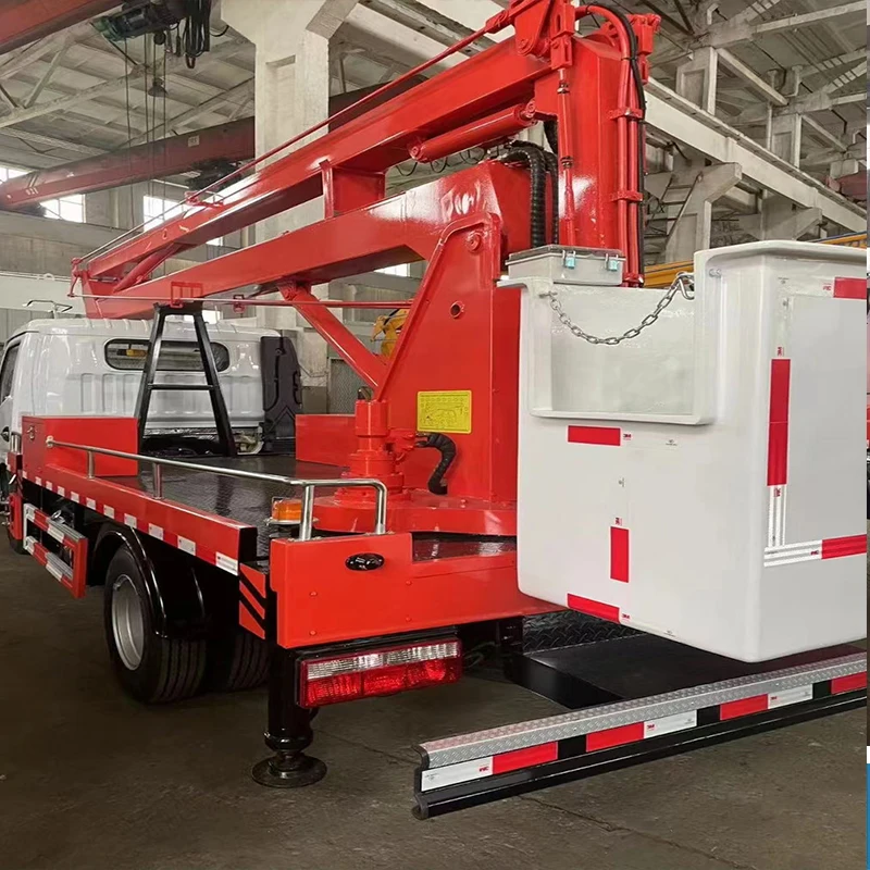 HOWO 4x2 RHD 24M Aerial Ladder Truck Aerial Working Truck Window Wall Cleaning Truck Traffic Light Maintenance Manufacturer