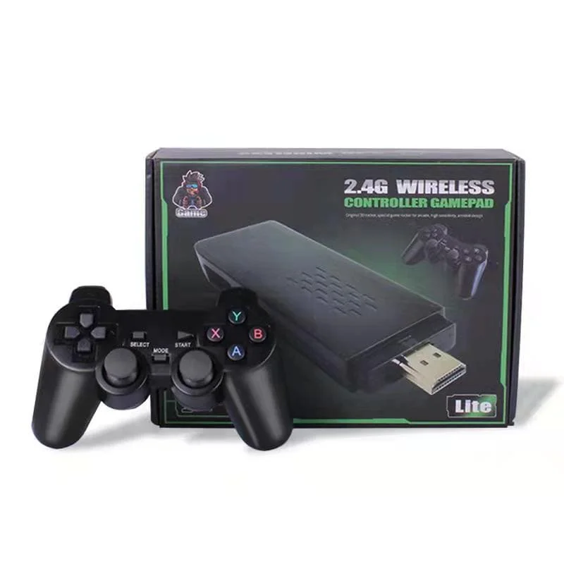 Wholesale Newest Portable 4K TV Game Stick 2.4G Wireless Console  64GB 32bit Handheld Game Player Emulators PS1 ATARI