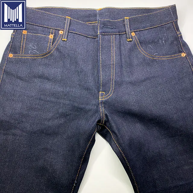 Super heavy projectile loom woven 16.5oz indigo Japanese denim selvedge fabric tela precio por metro for men jeans