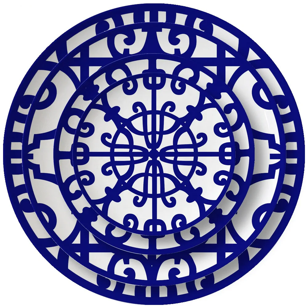 
European charger plate ceramic dining appetizer plates black 