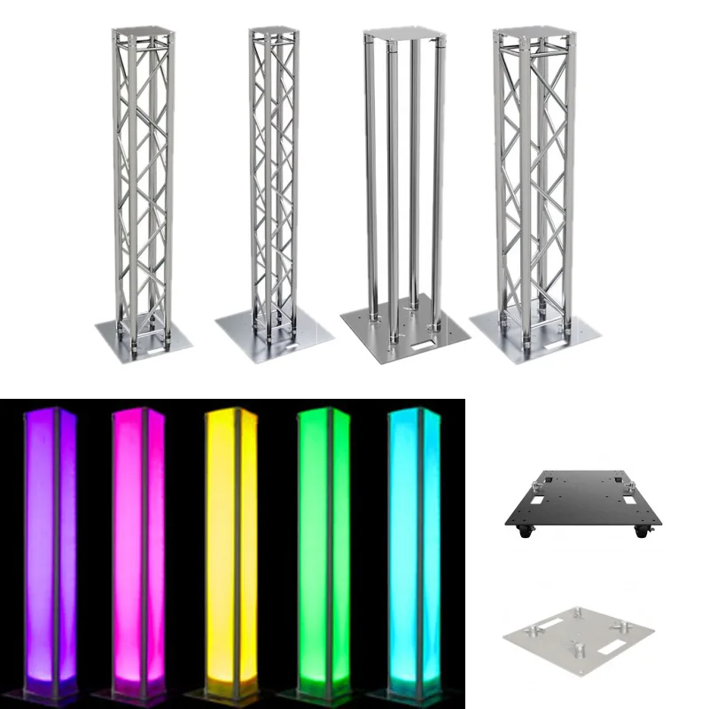 VayLong High Quality Aluminum Alloy Square Rectangle 5 Chord Straight Lighting Outdoor Event Stage Totem Truss with Base Plate