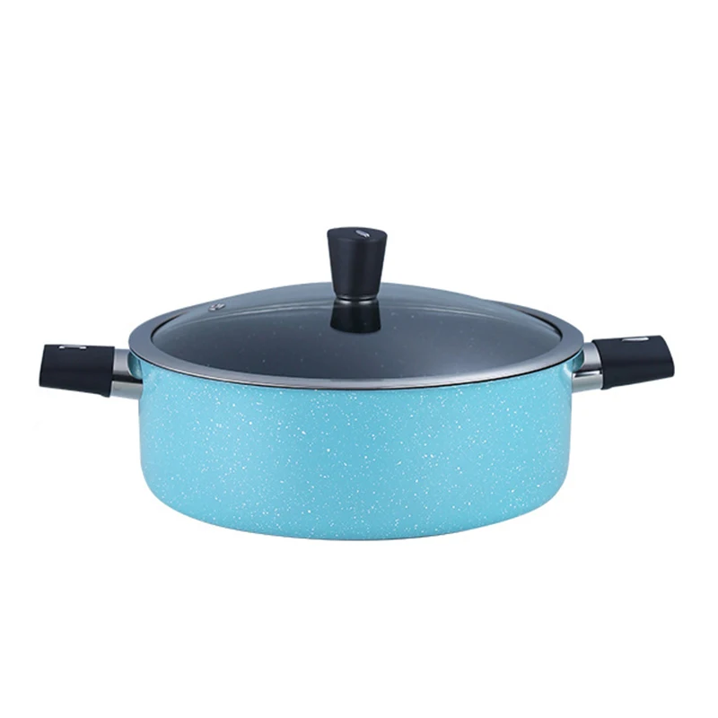 New Product Nonstick pot Marble Stone Cookware Sets Stainless Steel wok Cookingware Soup Pot Fry pan set