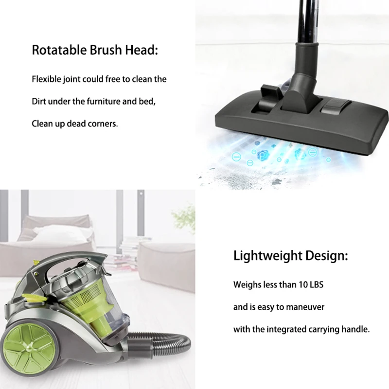 Shiny XL-816 Unique Power Flow Technology Multi Cyclone Bagless Household Canister Vacuum Cleaner