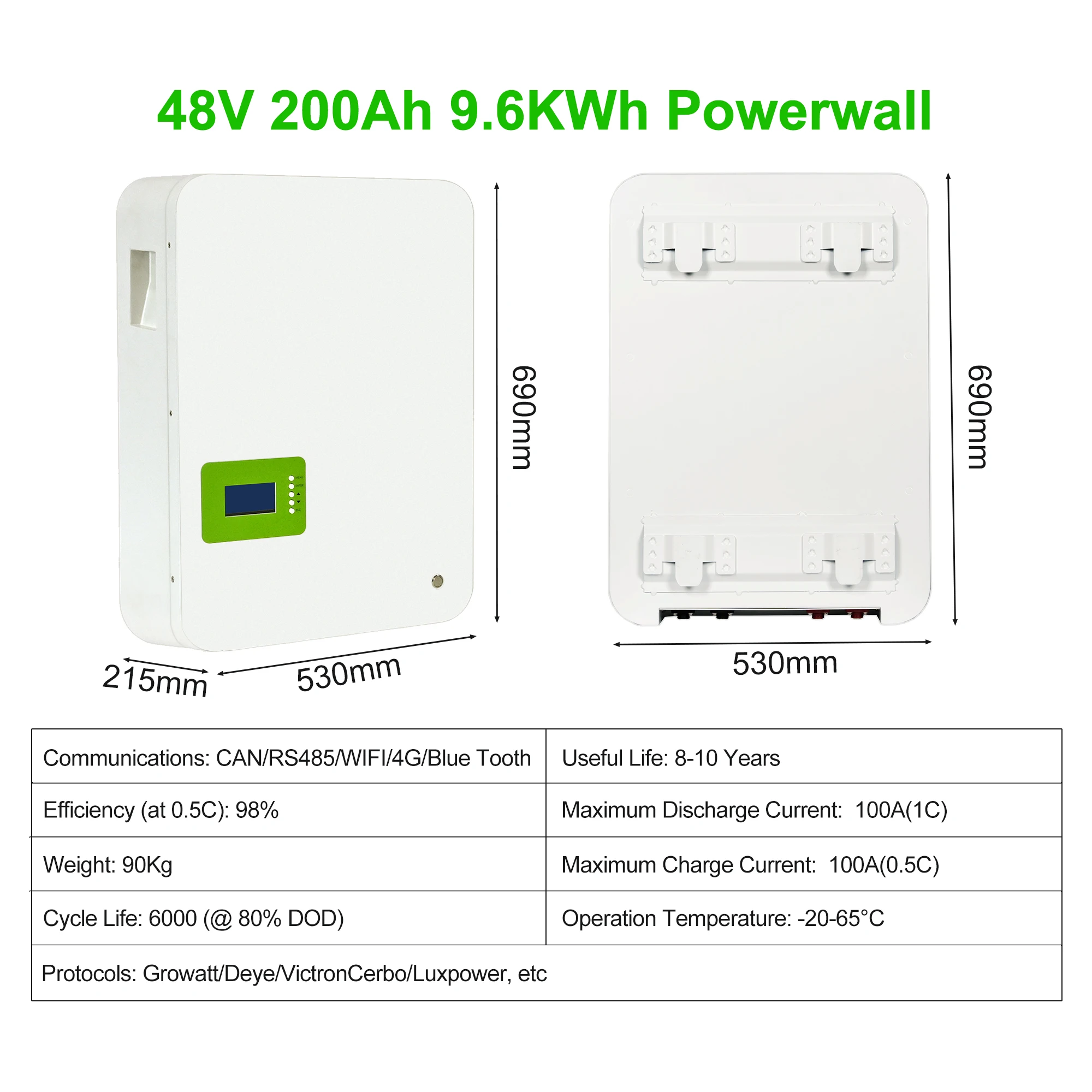 Versatile 48V 100Ah LiFePO4 Solar Battery for Off-grid Applications Reliable 48V 200Ah 300ah Lithium Iron Phosphate Battery pack