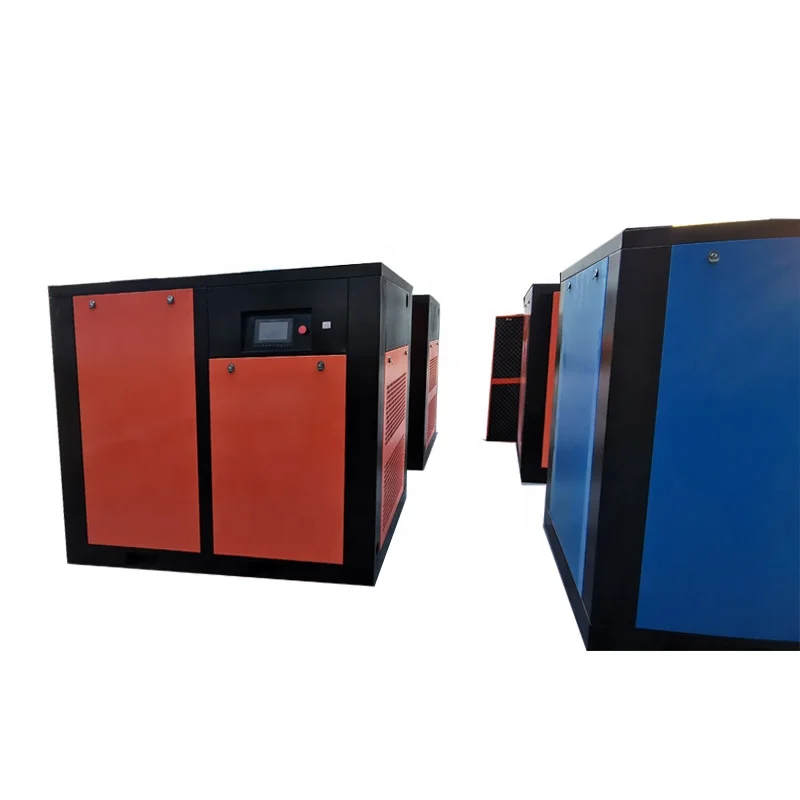 OEM logo print 0.8MPa screw air compressor  fixed speed single stage motor air compressor for sale