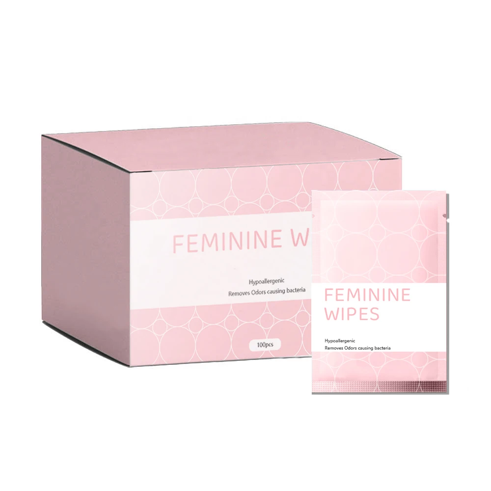 Custom Flushable Feminine Wipes For Women Private Label Non Scented Odor Control Intimate Yoni Wet Wipes