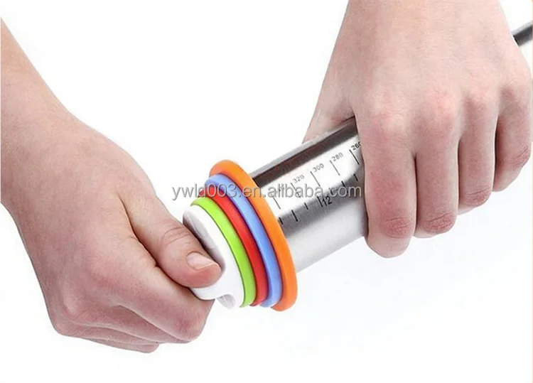 New product ideas 2021 Home Use Stainless Steel Adjustable Rolling Pin With Measurement Gift Two Cake Molds