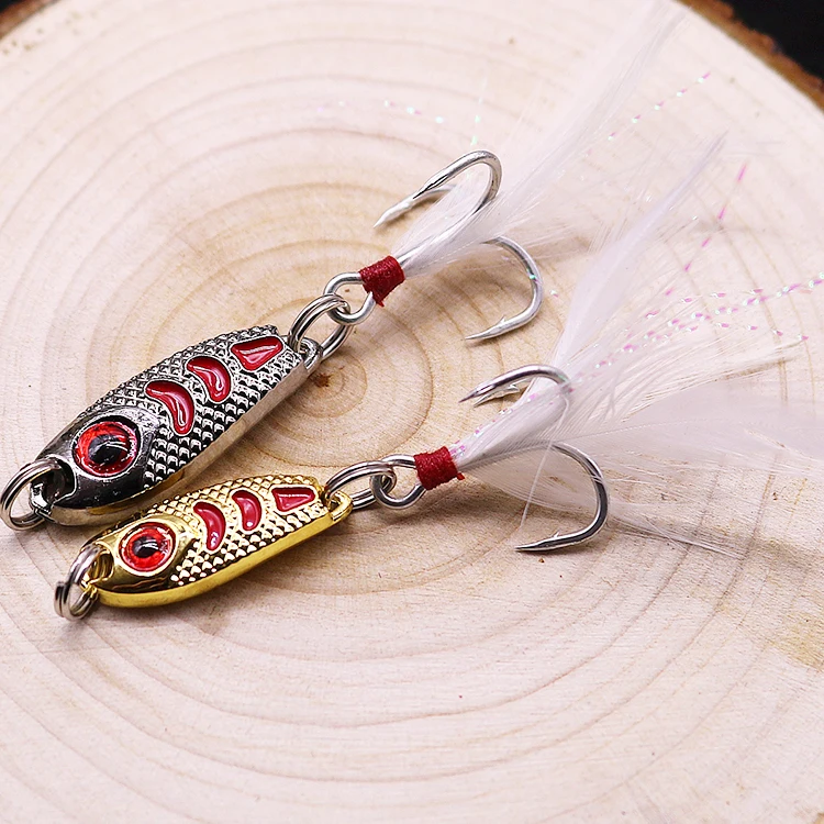 Полностью водный золотой и серебряный вибратор металлическая рыболовная приманка ложка для джиггинга