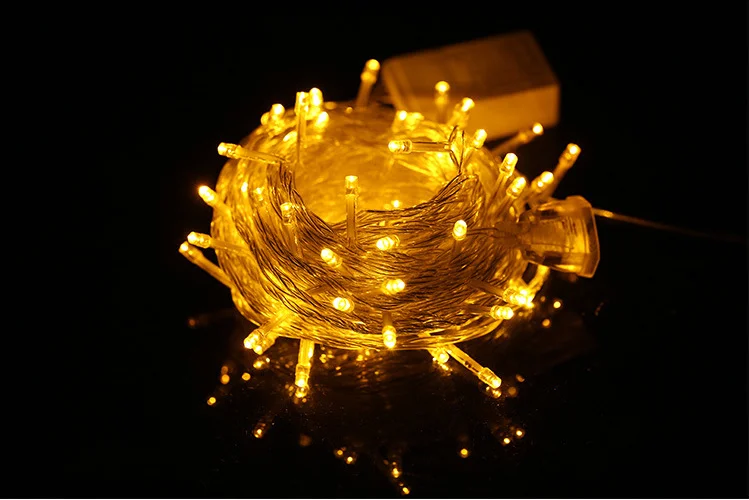 
Christmas party outdoor rice Diwali led PVC string light 100m battery powered home decor 