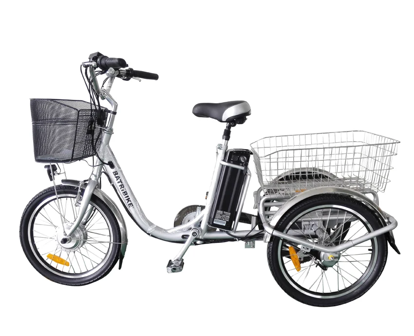 36V 20 Inches Tricycle Electric 250W 3 Wheel Electric Bike With Basket (EB01)