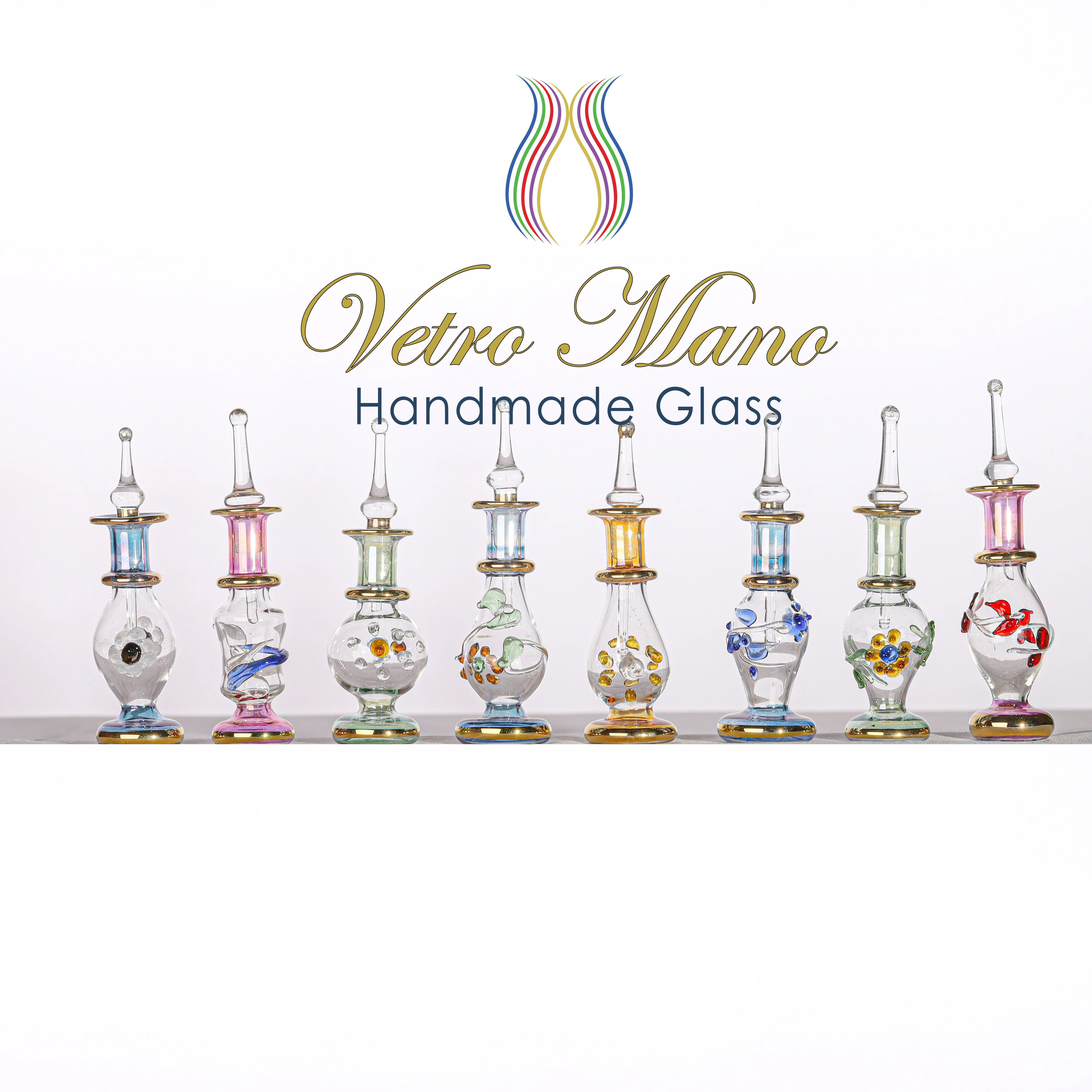 Mini Fancy Attar Glass Perfume Bottle - 5ML Egyptian Perfume Bottles for Wedding Favors