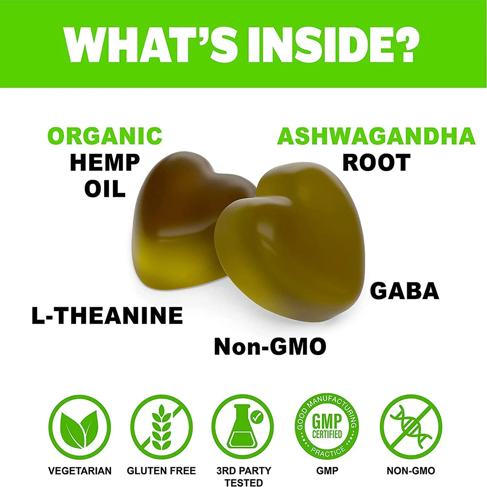 OEM Hemp Gummies for Healthy Bedtime Sleep Ensure Peace of Mind and Body with Pure Oil Extract Fruity Gummy
